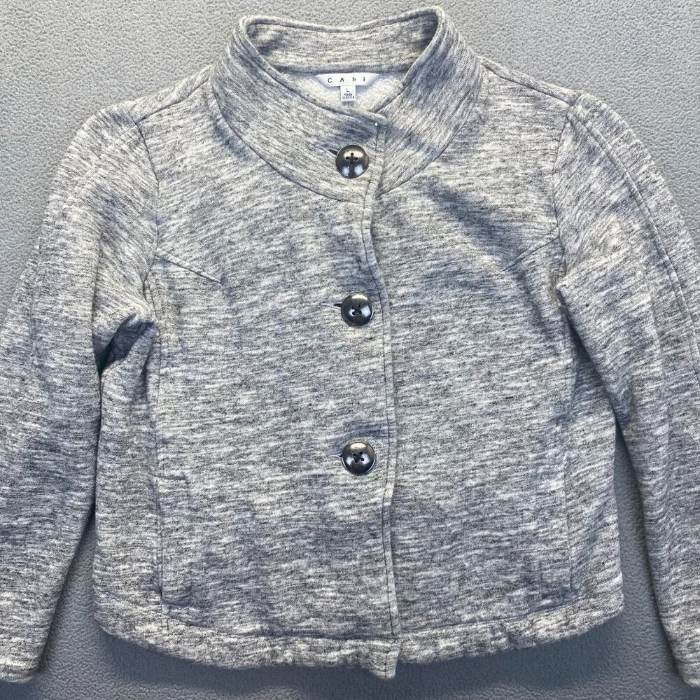 CAbi Womens Gray Hour Glass 3 Button Knit Blazer 596 Size Large,Outdoor,Preppy - Picture 12 of 12